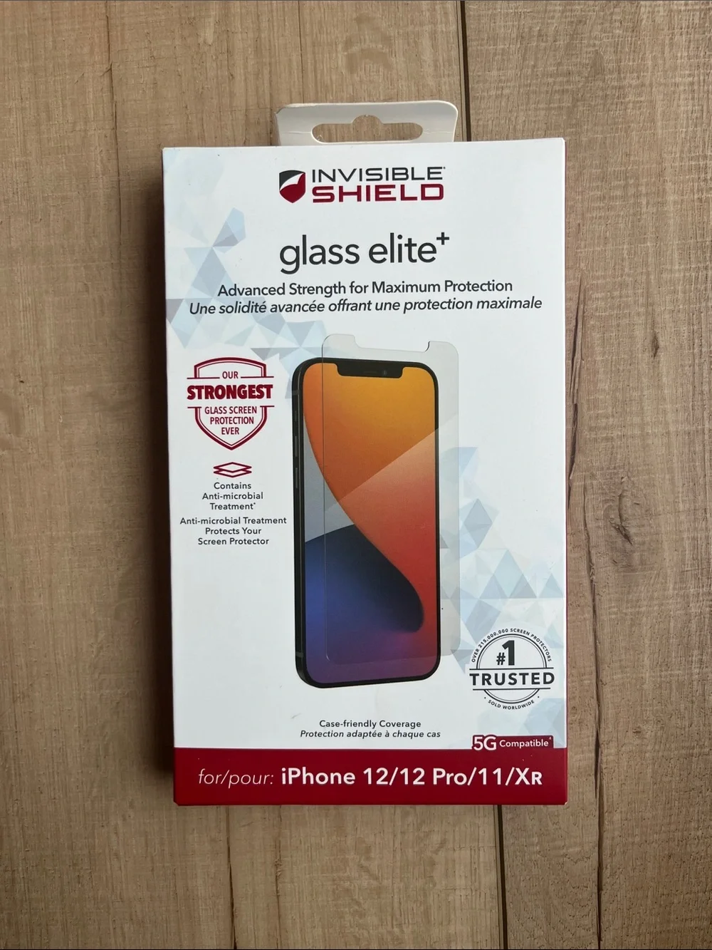 InvisibleShield Glass Elite+ Screen Protector for iPhone 12/12 Pro/11/XR
